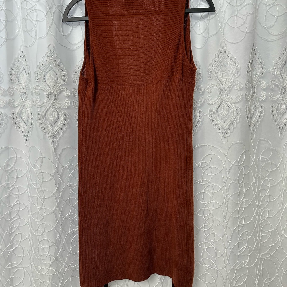 Rust Open Front Cardigan - Picture 3 of 3